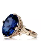 Vintage Handwerk Ring Saphir Sterling Silber rosévergoldet vrc369rp